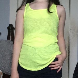 Neon Yellow Racerback Tank Top